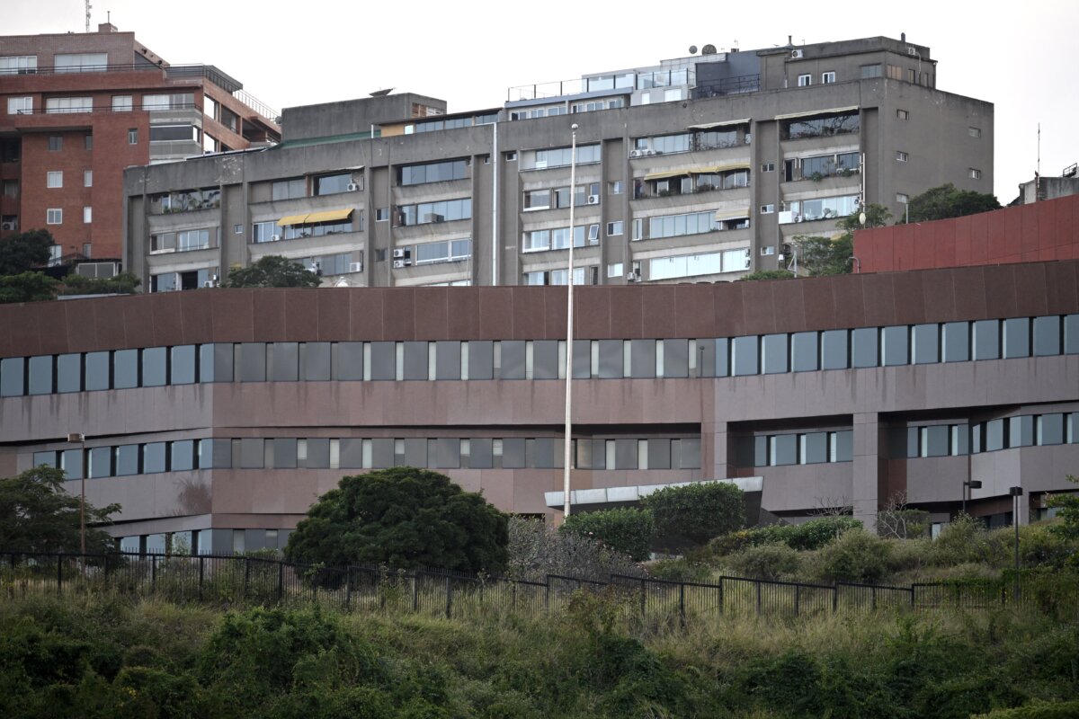 The U.S. embassy in Caracas on Jan. 9, 2026. (Federico Parra/AFP via Getty Images)