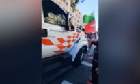 U-Haul Truck Appears to Drive Through Iran Protest in Los Angeles