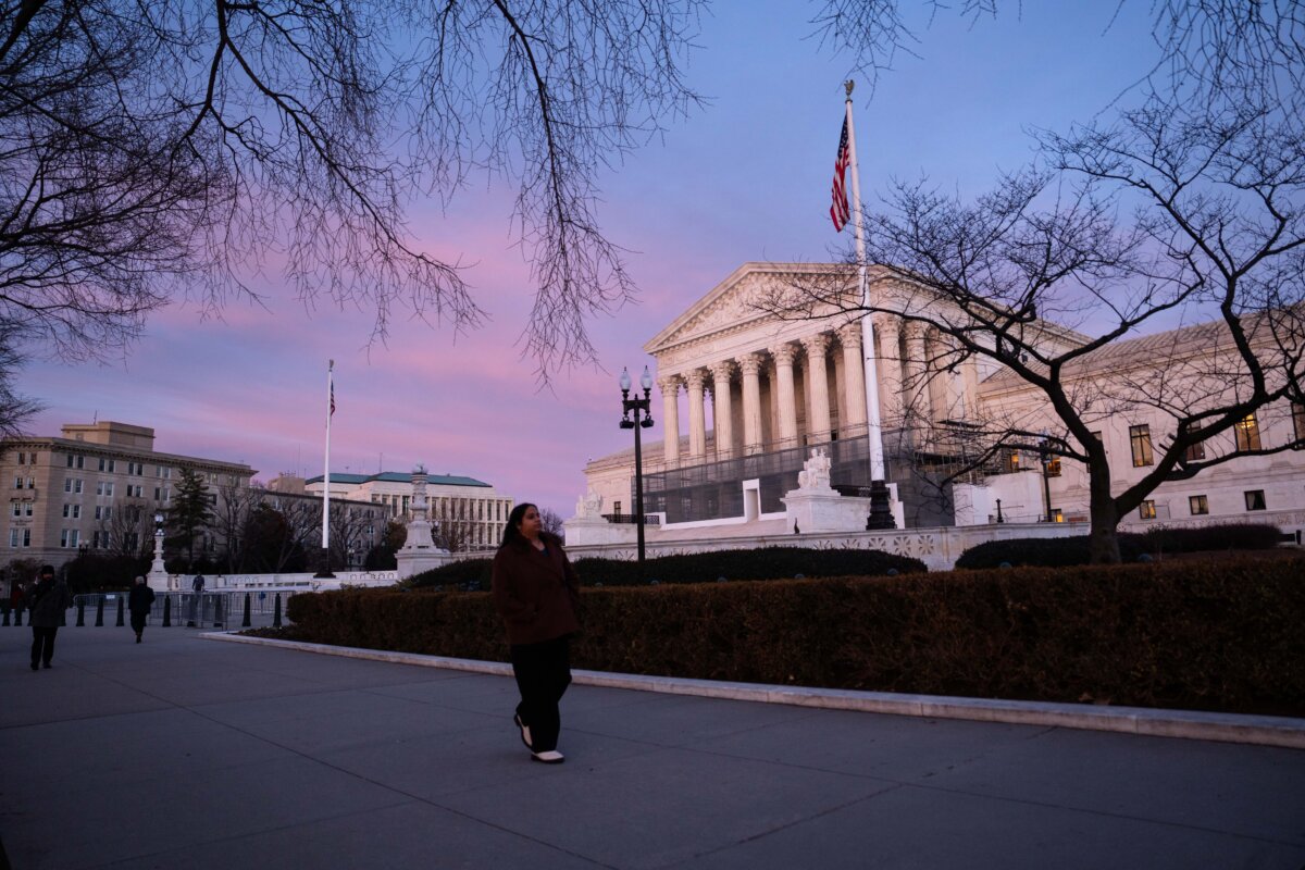 The U.S. Supreme Court in Washington on Jan. 12, 2026. (Madalina Kilroy/The Epoch Times)