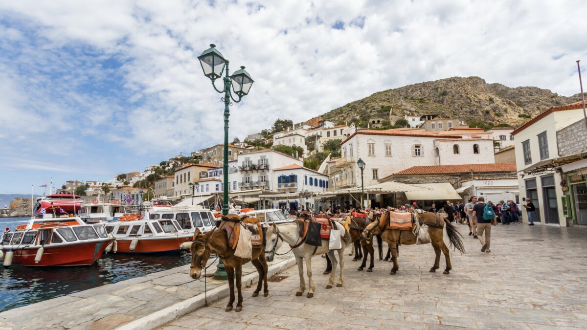 Hydra has no real roads, no cars, and no bicycles—so things are transported by donkeys. (Addie Mannan, Rick Steves’ Europe)