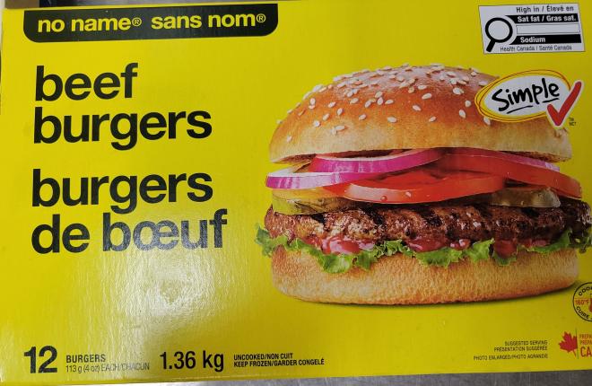 No Name Beef Burgers Recalled Due to E. Coli Risk