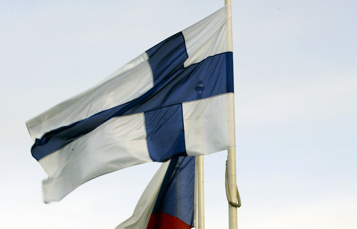 A Finnish flag in Lahti, Finland. (Gerard Cerles/AFP/Getty Images)