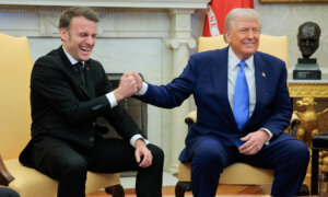 Macron Greets Trump at Palace of Versailles in France