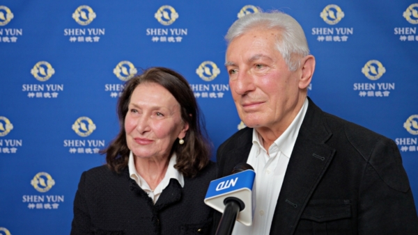 On the evening of Jan. 13, 2026, Italian Army Lieutenant General Piero Lucchetti and his wife Ms. Yolanda Baiona watched Shen Yun New York Company’s first performance in Milan at Teatro degli Arcimboldi. (NTD)