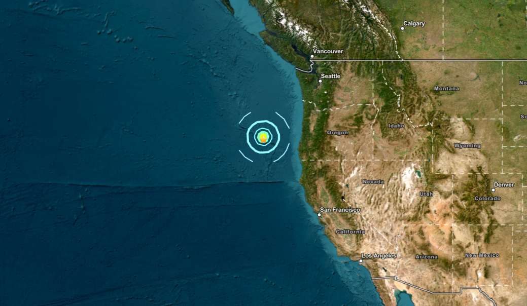 Magnitude 6.0 Earthquake Strikes Off Oregon Coast; Tsunami Not Expected