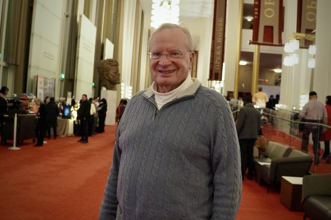John McConnel attends Shen Yun at the Trump Kennedy Center for the Performing Arts opera house in Washington D.C. on Friday, Jan. 16, 2026. (Terri Wu/ The Epoch Times)
