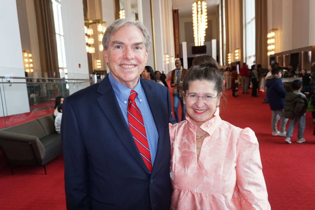 Christopher and Ismini Lamb attend Shen Yun Performing Arts at the Trump Kennedy Center Opera House on Jan. 17, 2026. (Weiyong Zhu/The Epoch Times)