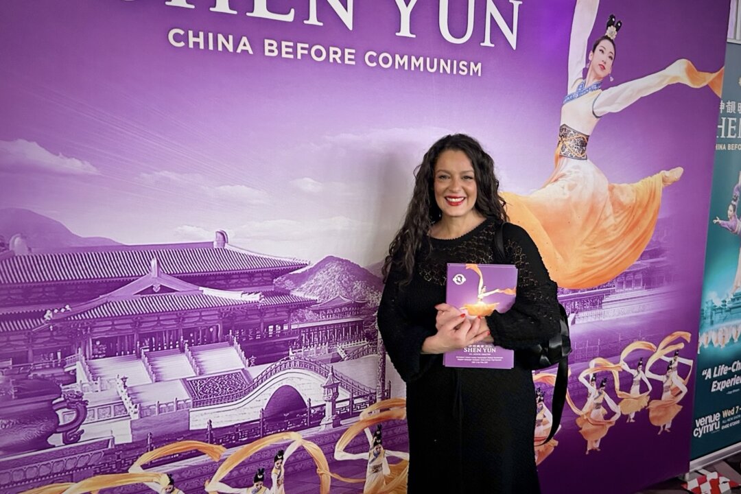 Joanna Kafouris attended Shen Yun Performing Arts at the Eventim Apollo in London on Jan. 18, 2026. (Bao Yuan/The Epoch Times)