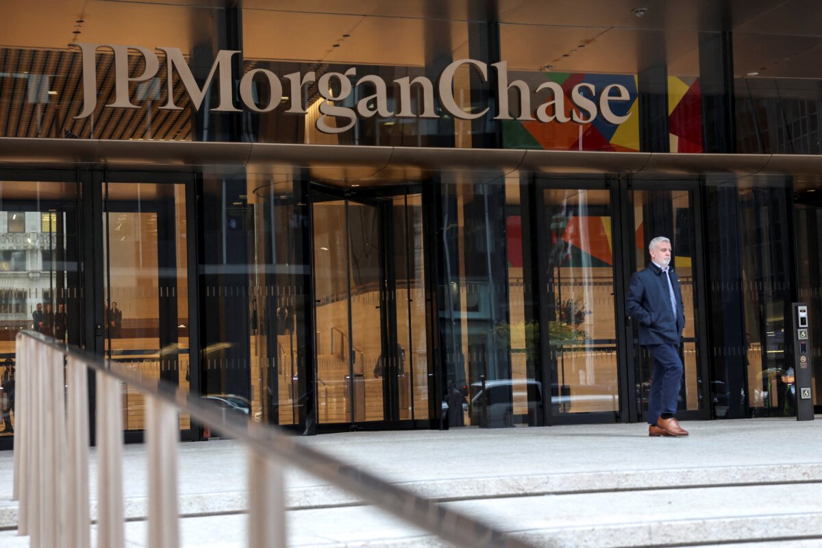 The JPMorgan Chase global headquarters at 270 Park Avenue in New York City on Nov. 13, 2025. (Angela Weiss/AFP via Getty Images)