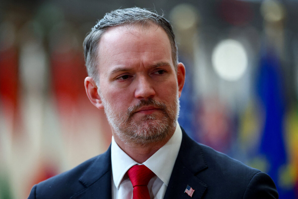 U.S. Trade Representative Jamieson Greer attends a working lunch with EU ministers responsible for trade, in Brussels on Nov. 24, 2025. (Piroschka van de Wouw/Reuters)