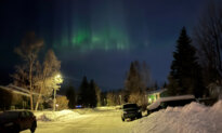 Aurora Lights up Alaska Skies With Stunning Green and Red Display
