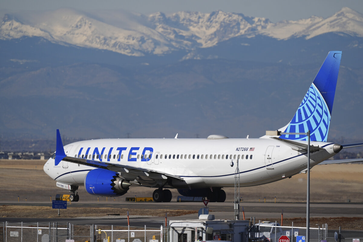 A United Airlines jet prepares to take off at Denver International Airport in Denver on Dec. 24, 2024. (David Zalubowski/AP Photo)