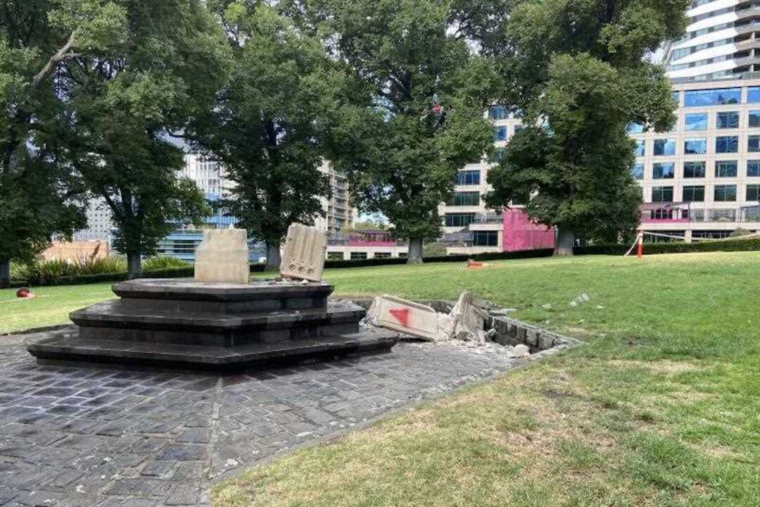 154-Year-Old Statue Destroyed and Sprayed With Hamas Symbol