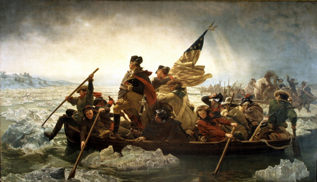 "Washington Crossing the Delaware," 1851, by Emanuel Leutze. The TGAAC hopes to restore the nation’s artistic traditions, as embodied in one of American's most famous history paintings. This painting celebrates a significant moment in America’s path to independence. (Public Domain)