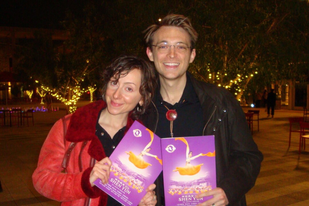 Allisyn and Dylan Snyder enjoyed Shen Yun's evening show at the Music Center's Dorothy Chandler Pavilion on Jan. 23, 2026. (Tina Deng/The Epoch Times)