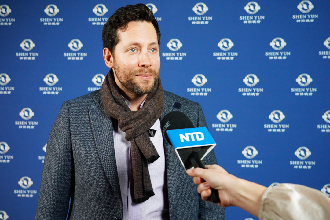 Aurélien Barakat, lawyer and Geneva city councillor, attended the Shen Yun performance at the Geneva Arena on Jan. 21, 2026. (NTD)