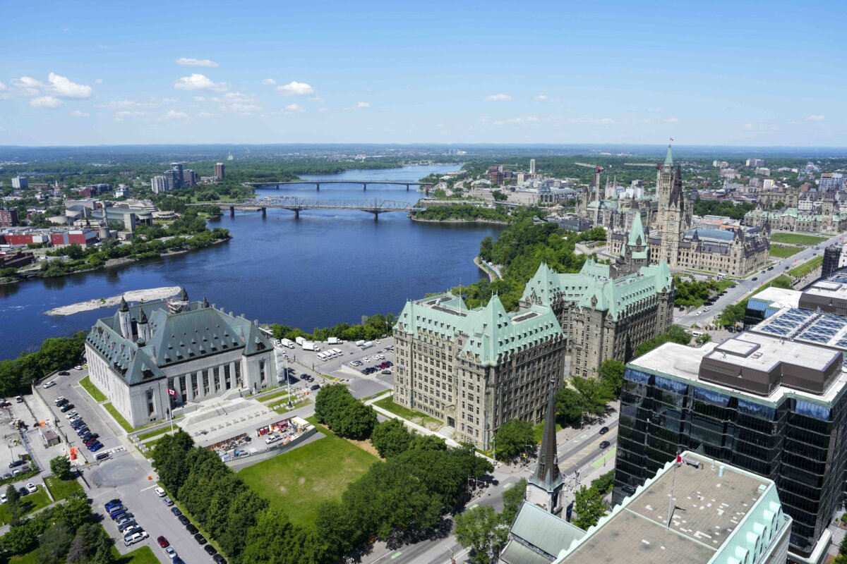 Aerial view of Parliament Hill in Ottawa on June 3, 2024. (The Canadian Press/Sean Kilpatrick)