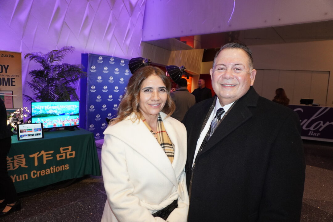 James and Nina Serrato watched Shen Yun Performing Arts at the Tobin Center for the Performing Arts on Jan. 24, 2026. (Sonia Wu/The Epoch Times)