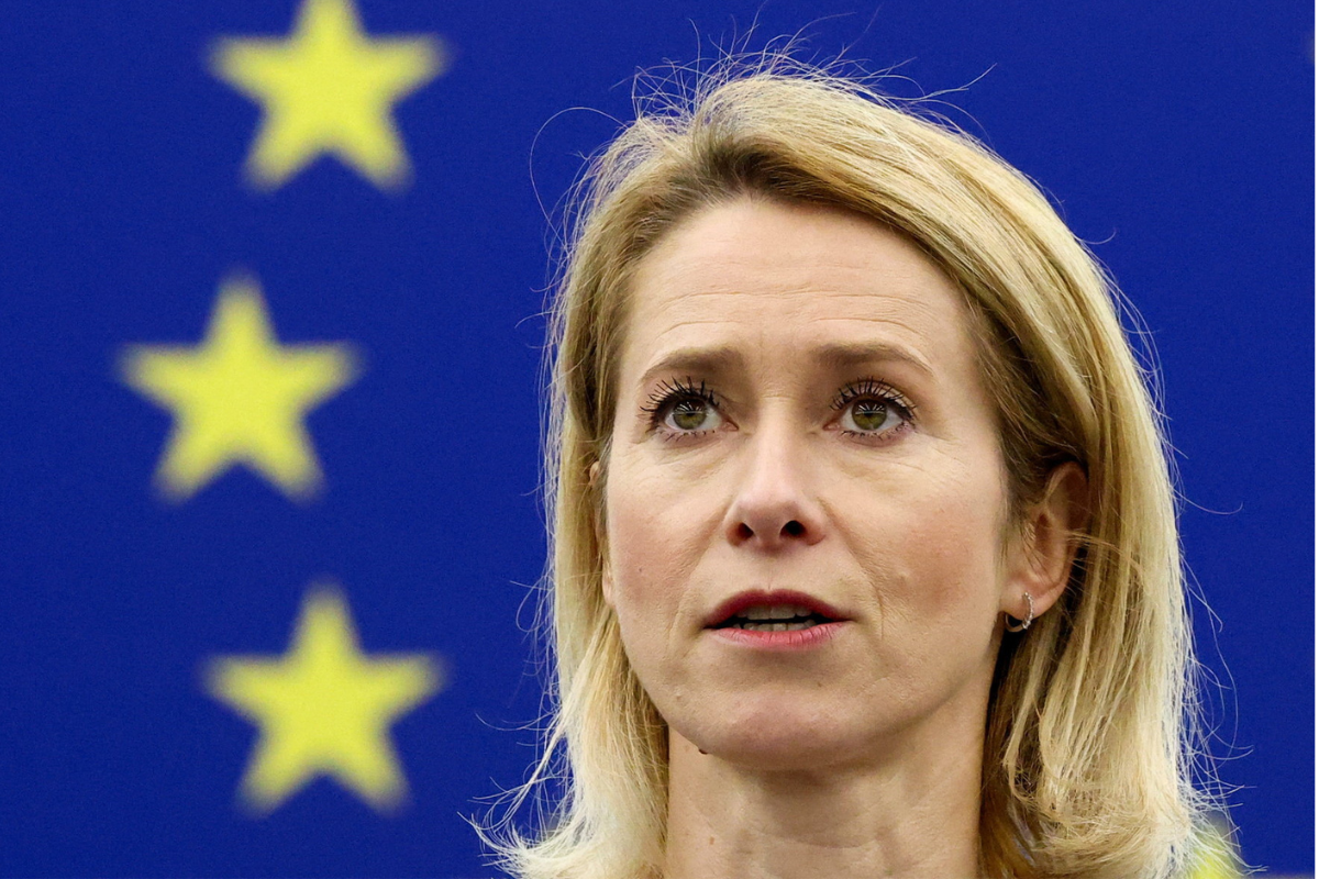 European Union High Representative for Foreign Affairs and Security Policy and European Commission Vice-President Kaja Kallas addresses the European Parliament plenary on territorial integrity and sovereignty of Greenland and the Kingdom of Denmark, in Strasbourg, France, on Jan. 20, 2026. (Yves Herman/Reuters)