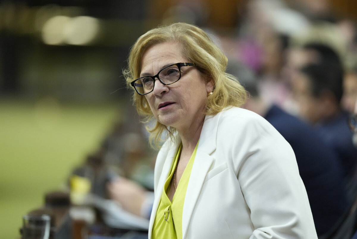 Immigration, Refugees and Citizenship Minister Lena Metlege Diab rises during question period on Parliament Hill in Ottawa on Oct. 2, 2025. (The Canadian Press/Adrian Wyld)