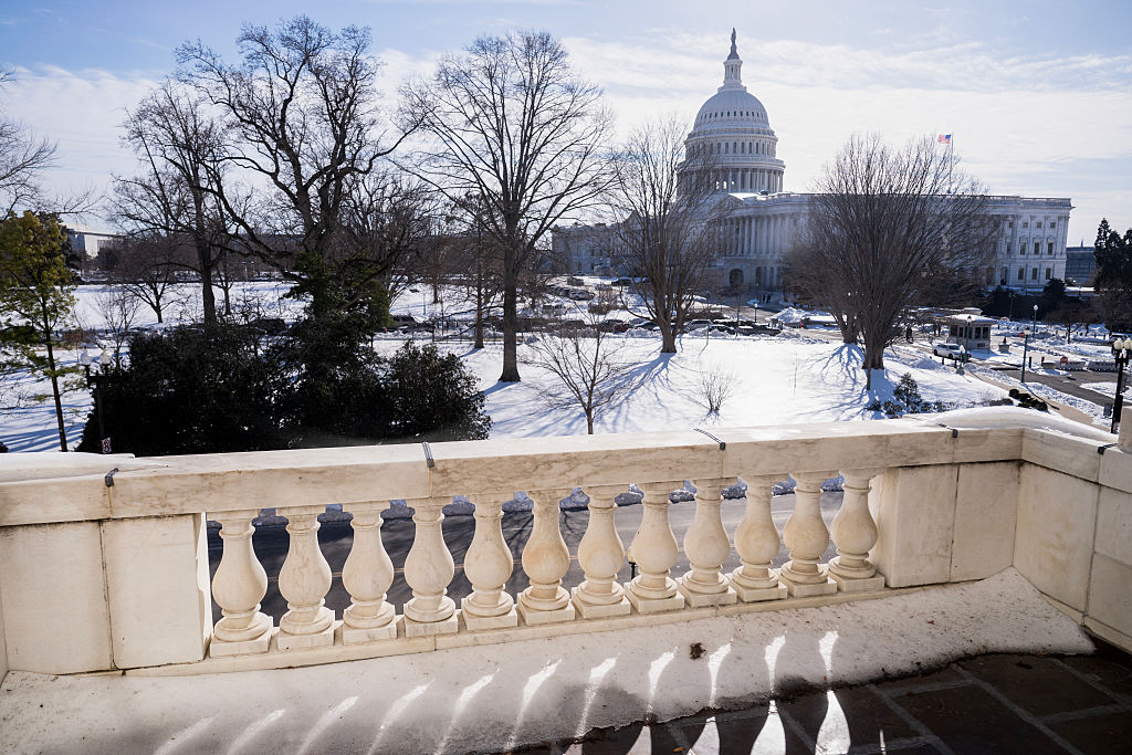 The US Capitol is seen ahead of a possible government shutdown in Washington, DC, January 29, 2026. A US government funding shutdown looked increasingly certain Thursday after Senate Democrats rejected a key procedural vote to express anger over the killing of two protesters against President Donald Trump's hardline immigration crackdown. The failure to approve a six-bill spending package intended to fund more than three-quarters of the federal government makes a partial shutdown starting Saturday almost impossible to avoid, although Democrats and the White House were still frantically seeking a last-minute deal. (Photo by SAUL LOEB / AFP via Getty Images)