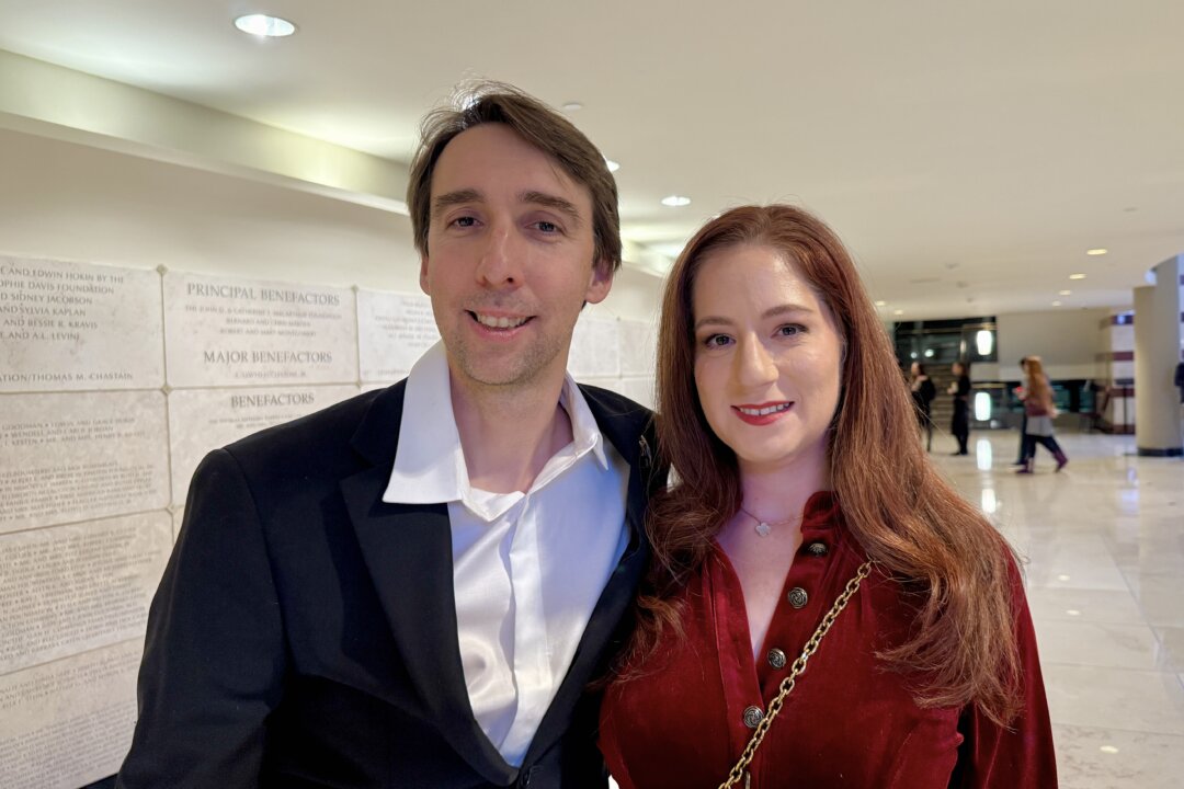 Tony Dody and Cristina Candullo enjoyed Shen Yun Performing Arts at the Kravis Center in West Palm Beach, Fla., on on Feb. 3, 2026. (Kailiang Jia/The Epoch Times)