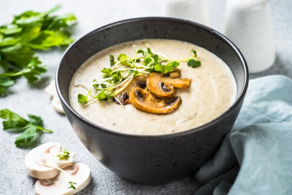 Immune-Boosting Cream of Mushroom Soup 