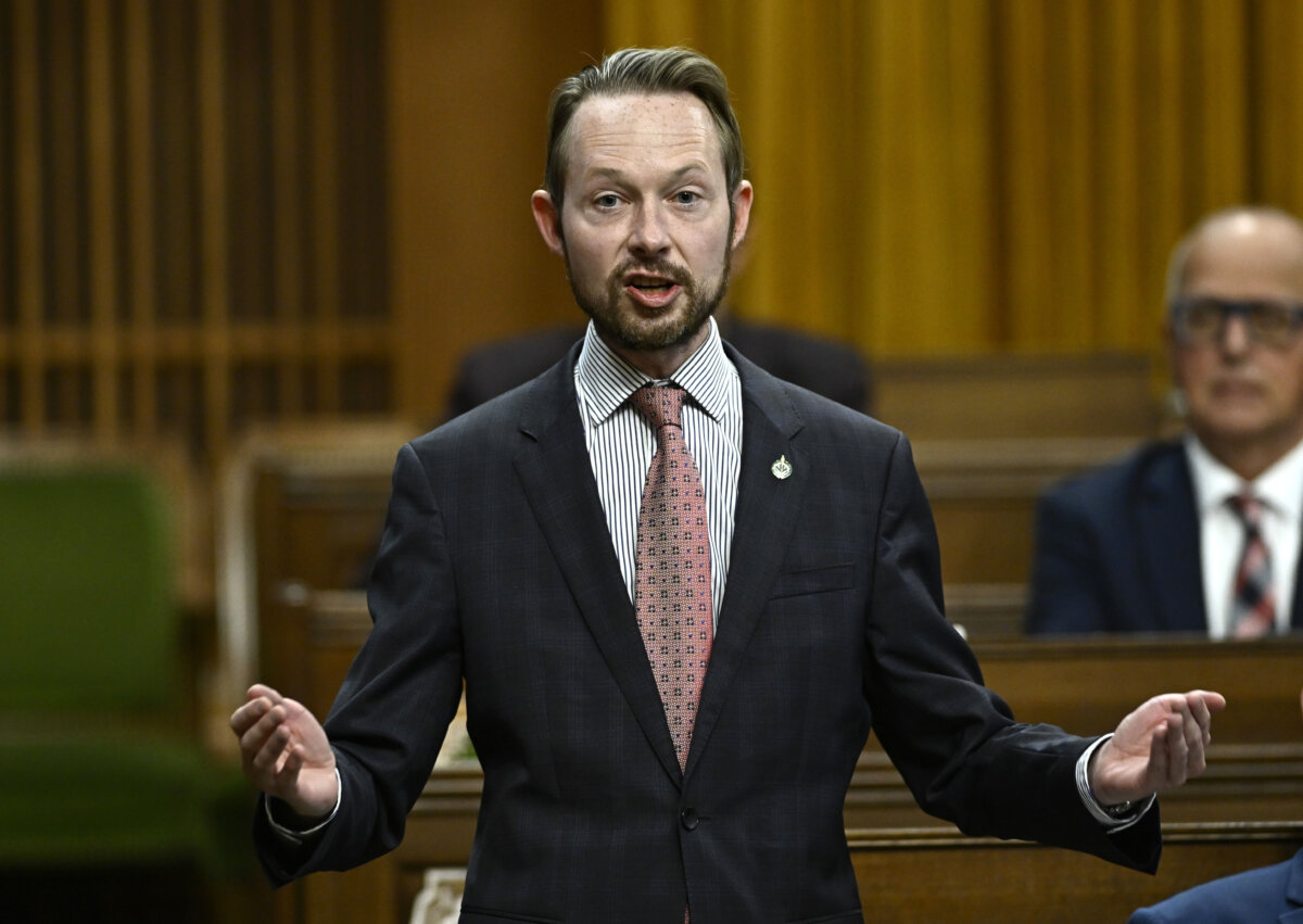 Conservative MP Michael Cooper rises during Question Period in the House of Commons on Parliament Hill in Ottawa on Oct. 11, 2024. (The Canadian Press/Justin Tang)