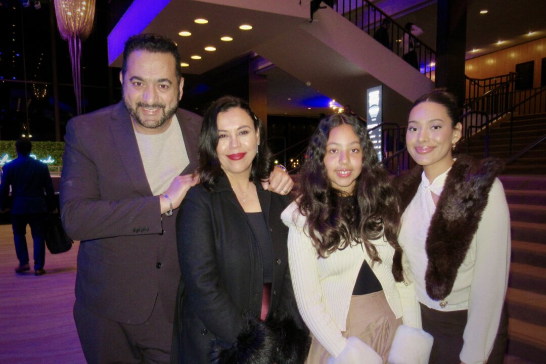 Dean Hayek (L) together with his family attended Shen Yun Performing Arts’ opening performance in Long Beach, California, at the Terrace Theater of the Long Beach Convention & Entertainment Center, on Feb. 6, 2026.(Linda Jiang/The Epoch Times)