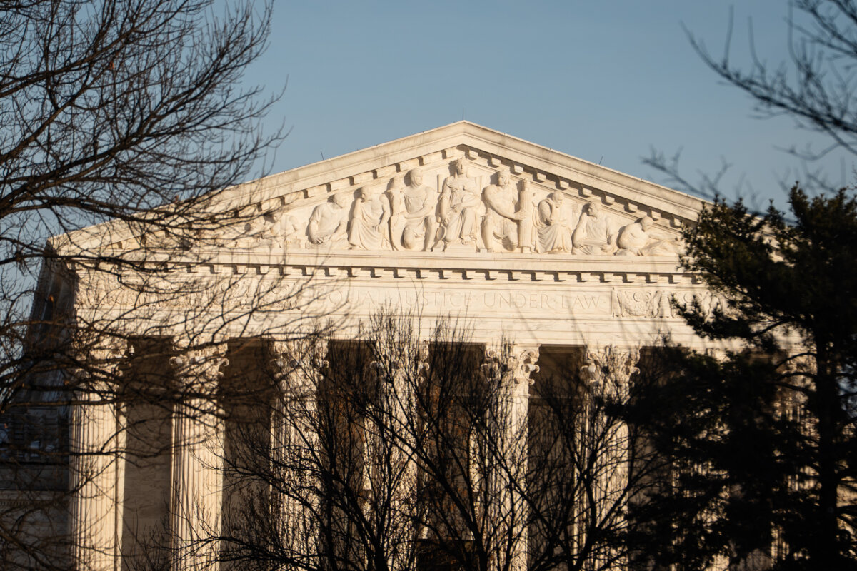 The Supreme Court in Washington on Feb. 9, 2026. (Madalina Kilroy/The Epoch Times)