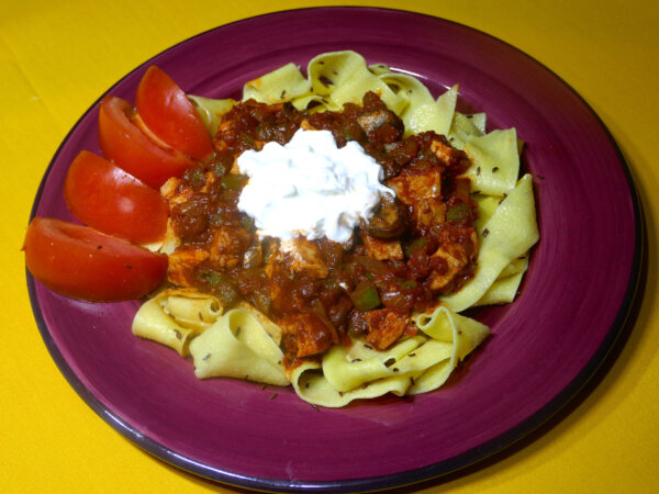 Chicken Hungarian Goulash With Caraway Pappardelle