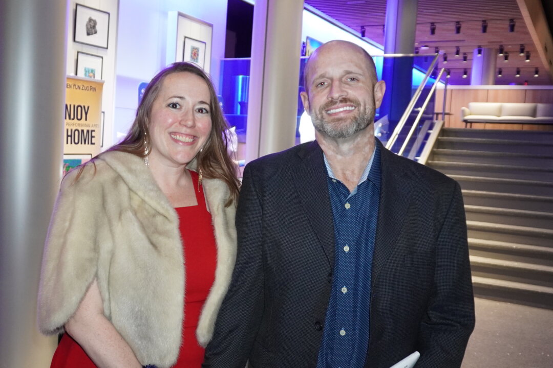 Rebecca Williams and Patrick Landrum enjoyed Shen Yun's evening show at the CFISD Visual and Performing Arts Center on Feb. 14, 2026. (Sonia Wu/The Epoch Times)