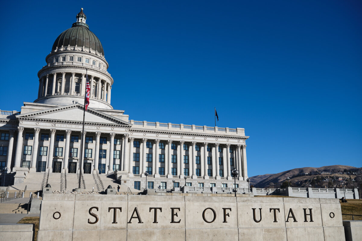 Flags fly at the Utah State Capitol in Salt Lake City on Jan. 18, 2026. (AP Photo/Sydney Schaefer, File)