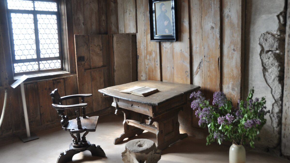 A top sight at Wartburg Castle is the humble Luther Room, where Martin Luther hunkered down to translate the New Testament. (Cameron Hewitt, Rick Steves' Europe)