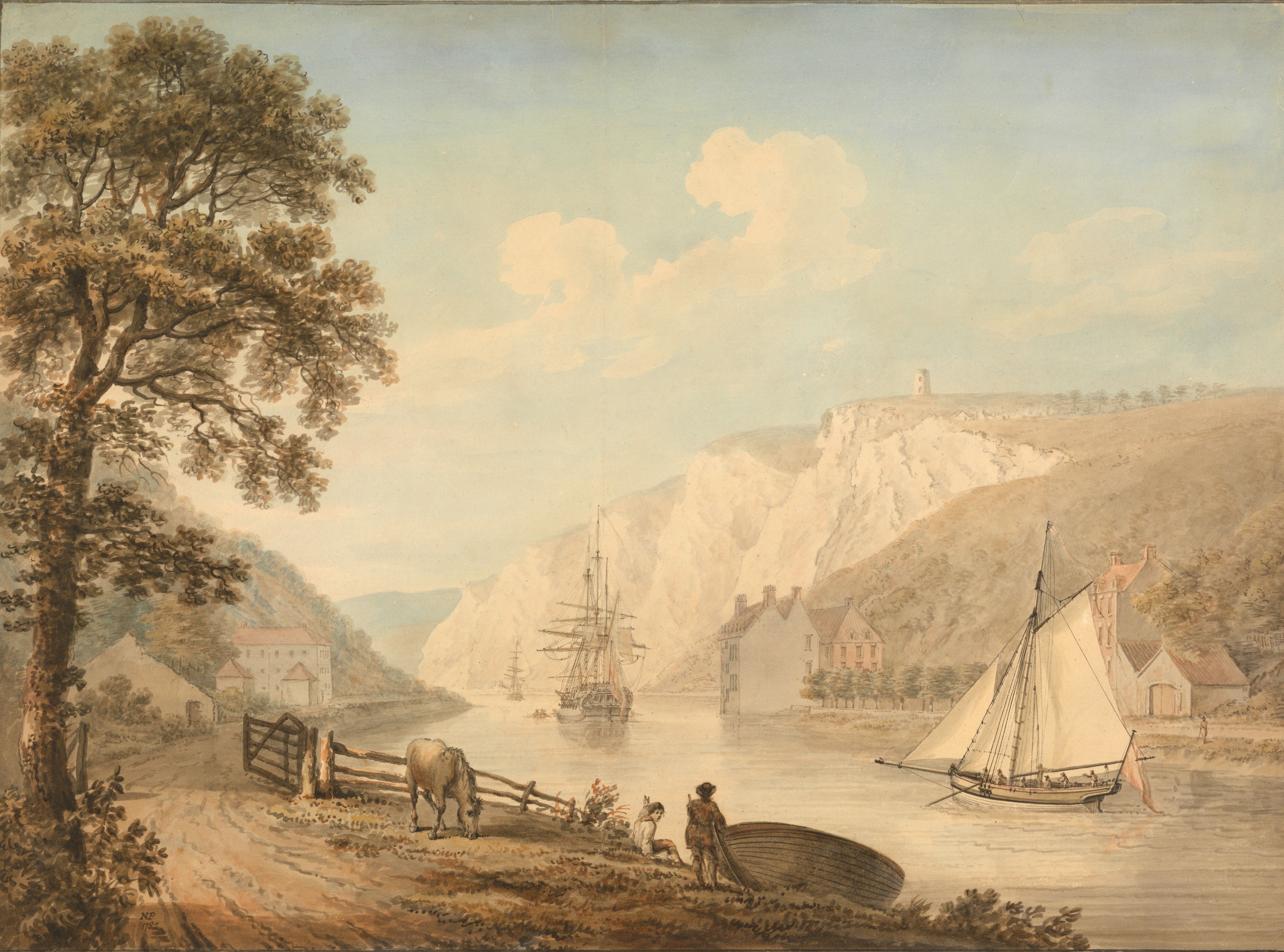 The River Avon: with Passing Vessels