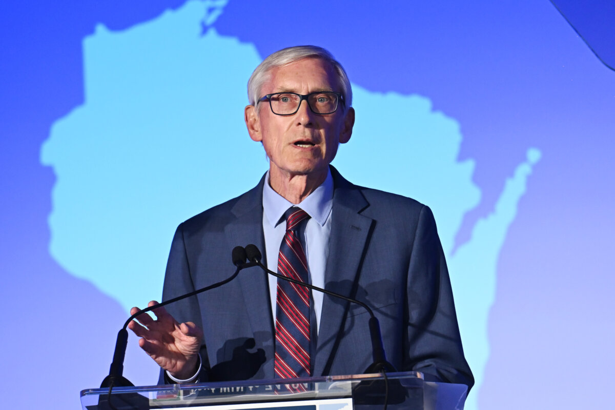 Gov. Tony Evers in WIsconsin Dells, Wisc., on June 14, 2025. (Daniel Boczarski/Getty Images for Democratic Party of Wisconsin)
