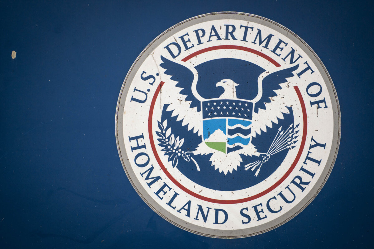 The U.S. Department of Homeland Security in Washington on Feb. 17, 2026. (Madalina Kilroy/The Epoch Times)