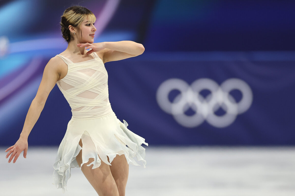 Alysa Liu of Team United States competes during the women's single skating–short program on day 11 of the Milano Cortina 2026 Winter Olympic Games at Milano Ice Skating Arena in Milan on Feb. 17, 2026. (Sarah Stier/Getty Images)