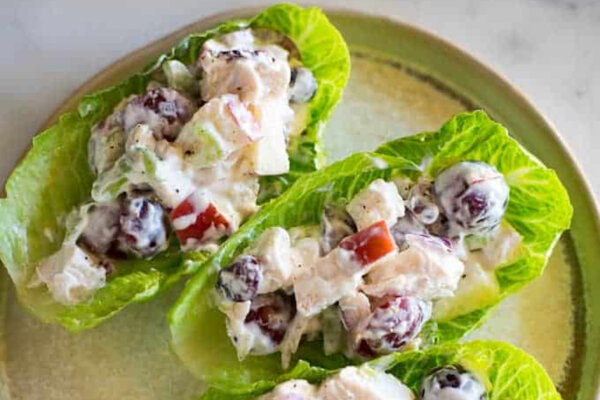 Healthy Chicken Salad Lettuce Wraps