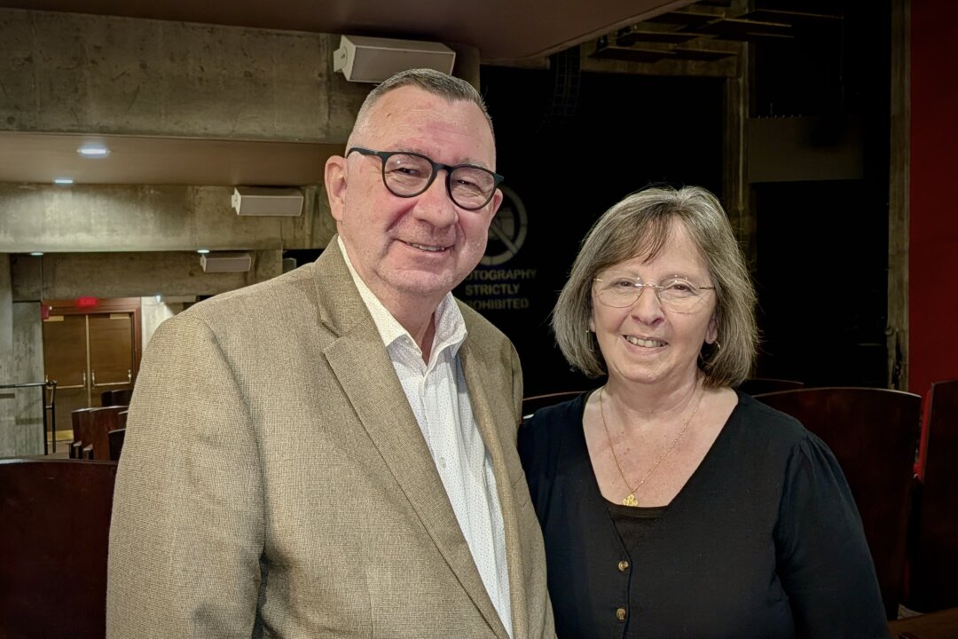 Paul and Theresa Carlson enjoyed Shen Yun's matinee at the Butler Arts Center on Feb. 21, 2026. (Charlie Lu/The Epoch Times)