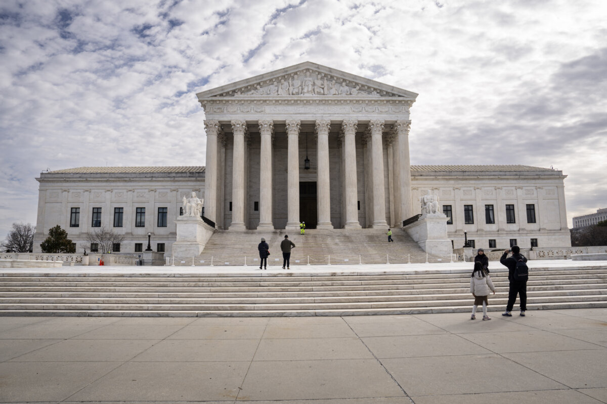 The Supreme Court in Washington on Feb. 21, 2026. (Madalina Kilroy/The Epoch Times)