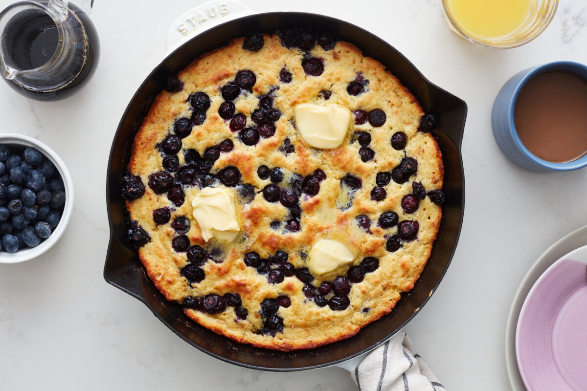 Mix, bake, and serve a family-sized pancake to rival any diner-style stack. (Ghazalle Badiozamani)