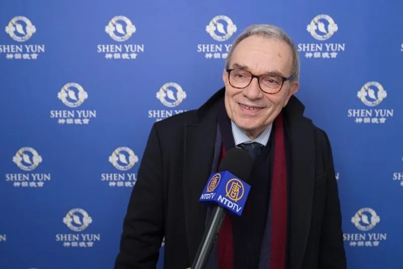 Alain Collas was delighted by Shen Yun Performing Arts at the Cité des Congrès in Nantes, France, on Feb. 22, 2026. (NTD)