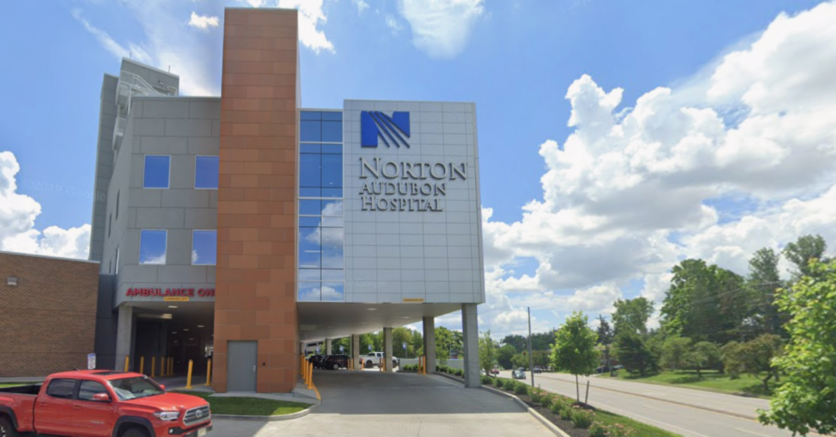 Norton Audubon Hospital, a part of the Norton Healthcare network, in Louisville, Ky., in May 2019. (Google Maps/Screenshot via The Epoch Times)