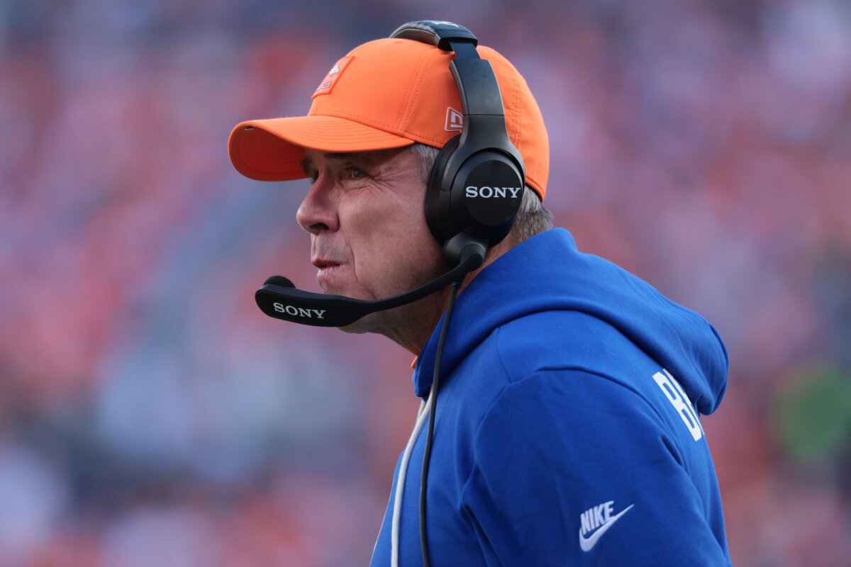 Head coach Sean Payton of the Denver Broncos looks on in the first quarter against the Los Angeles Chargers at Empower Field At Mile High in Denver on Jan. 4, 2026 (C. Morgan Engel/Getty Images)