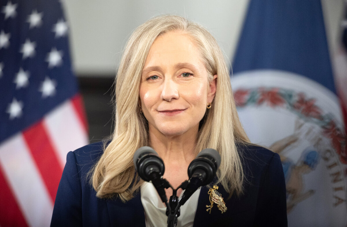 Virginia Gov. Abigail Spanberger delivers the Democratic response to President Donald Trump’s State of the Union address, in Williamsburg, Va., on Feb. 24, 2026. (Mike Kropf/Getty Images)