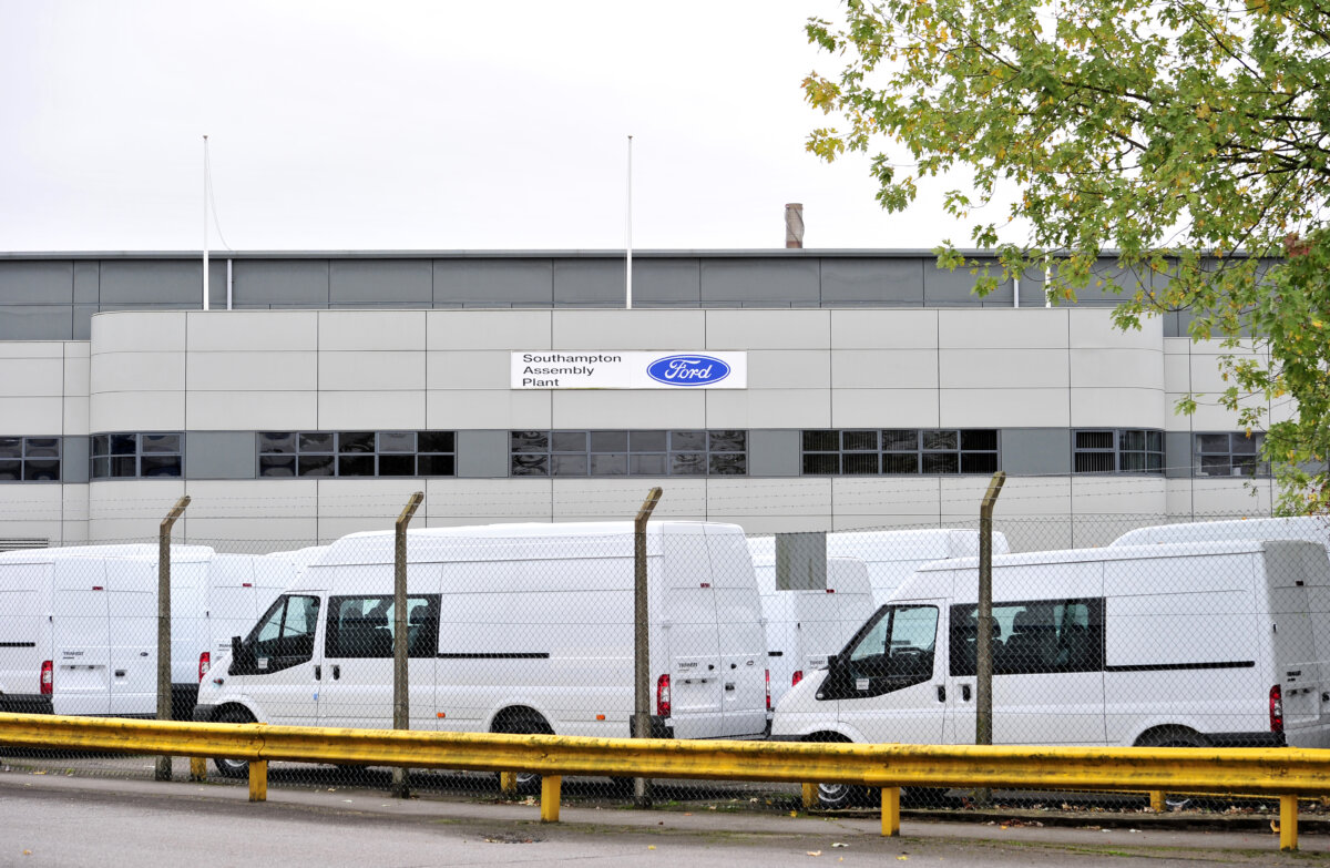 The Ford Transit factory in Southampton, England, on Oct. 28, 2012. (Glyn Kirk/AFP via Getty Images)