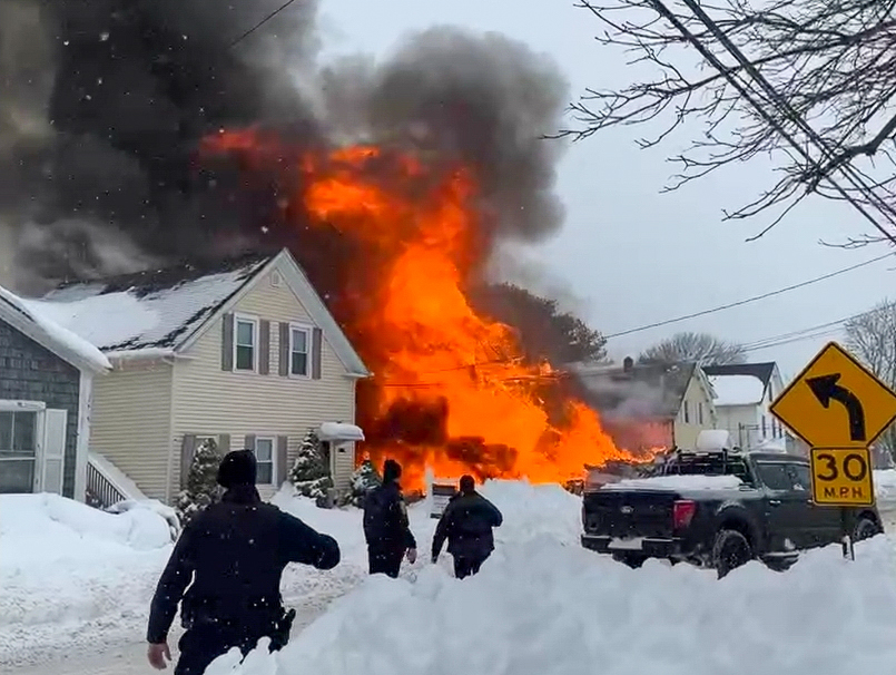 Day in Photos: Fire in Massachusetts, Protests in the Philippines, and Air Taxi