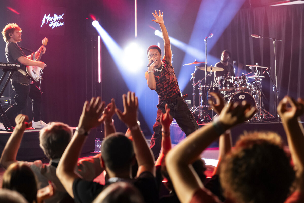 American singer-songwriter, David Anthony Burke, aka d4vd, performs on the Casino stage during the 58th Montreux Jazz Festival (MJF), in Montreux, Switzerland, July 19, 2024. (Cyril Zingaro/Keystone via AP, File)