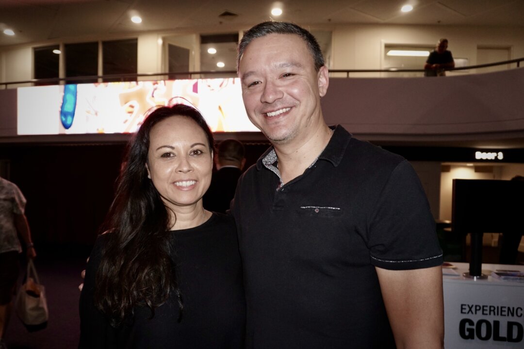 Leela and Stephen Chungue enjoyed Shen Yun Performing Arts at the HOTA Home of the Arts in the Gold Coast, Australia, on Feb. 25, 2026. (Julia Ye/The Epoch Times)